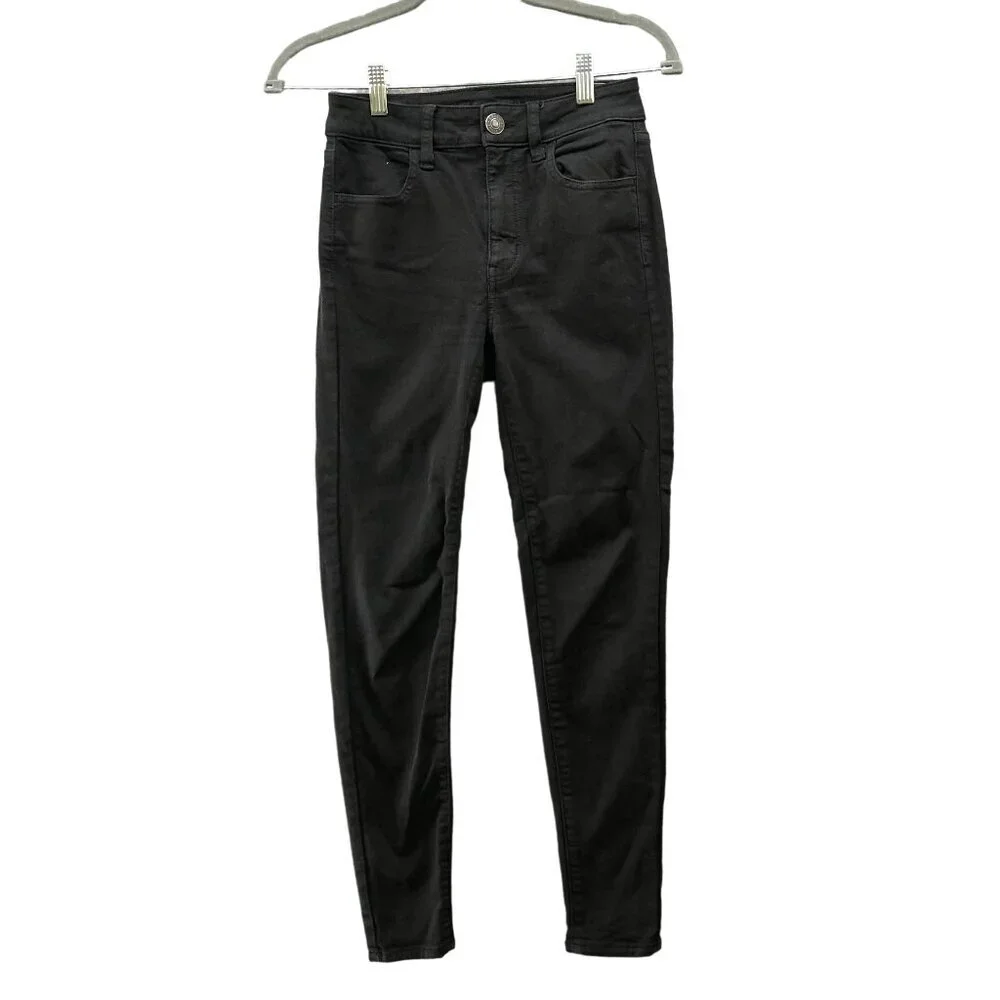 American Eagle Hi-Rise Jegging Womens‎ 0 Short Black Skinny
